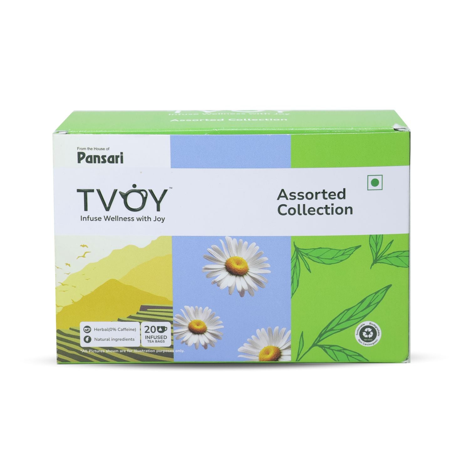 Tvoy Assorted Collection Tea | 20 Biodegradable Tea Bags