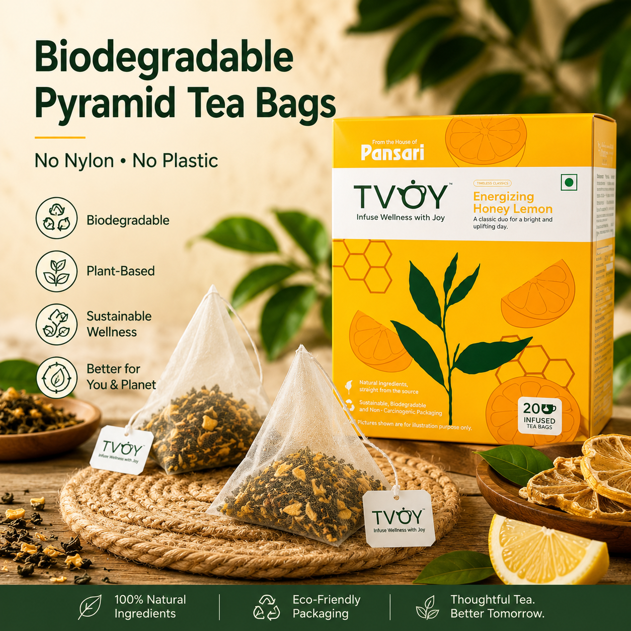 Health benefits of TVOY Honey Lemon Green Tea including weight loss and energy