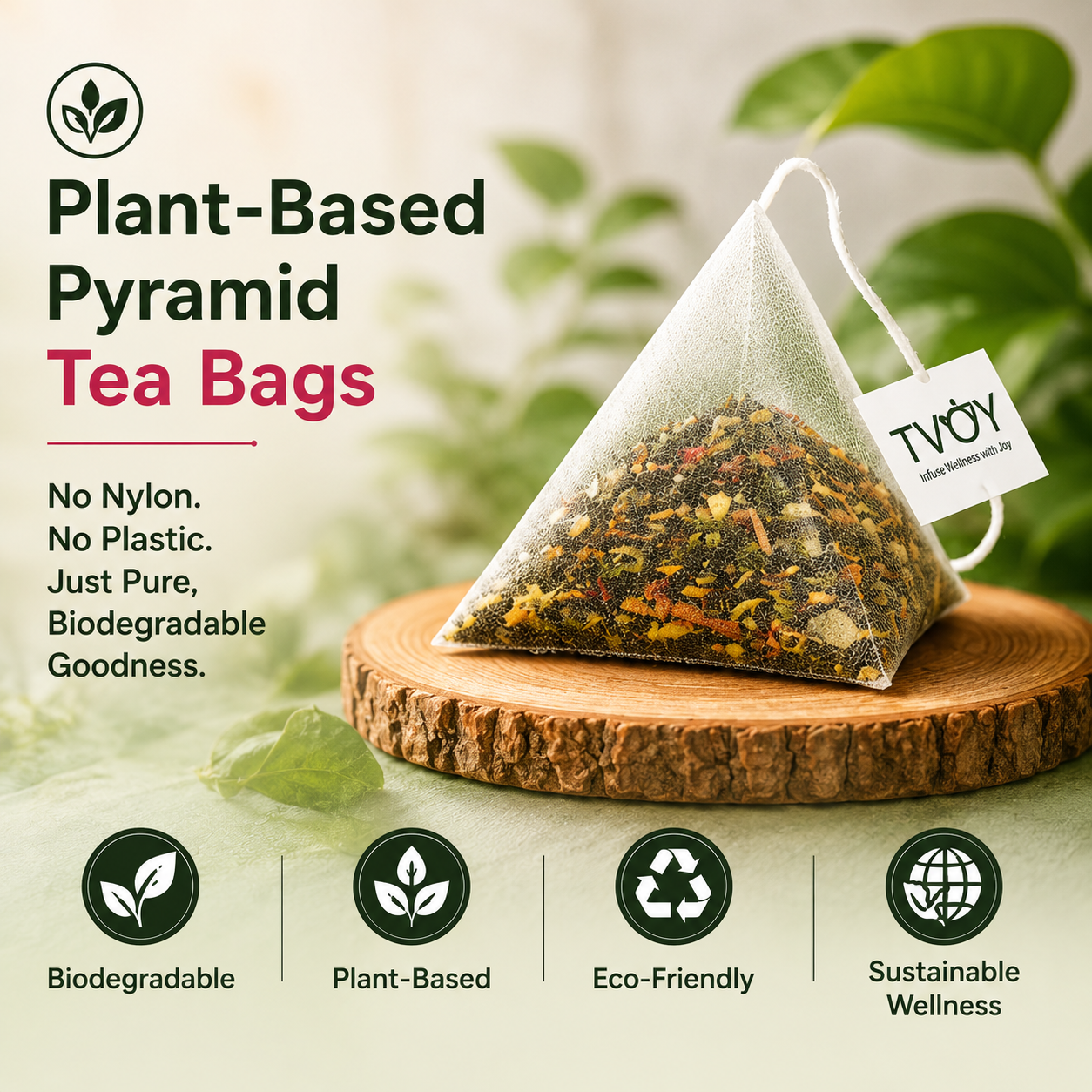 TVOY Blood Sugar Support Tea whole leaf tea quality — no dust, no artificial flavours