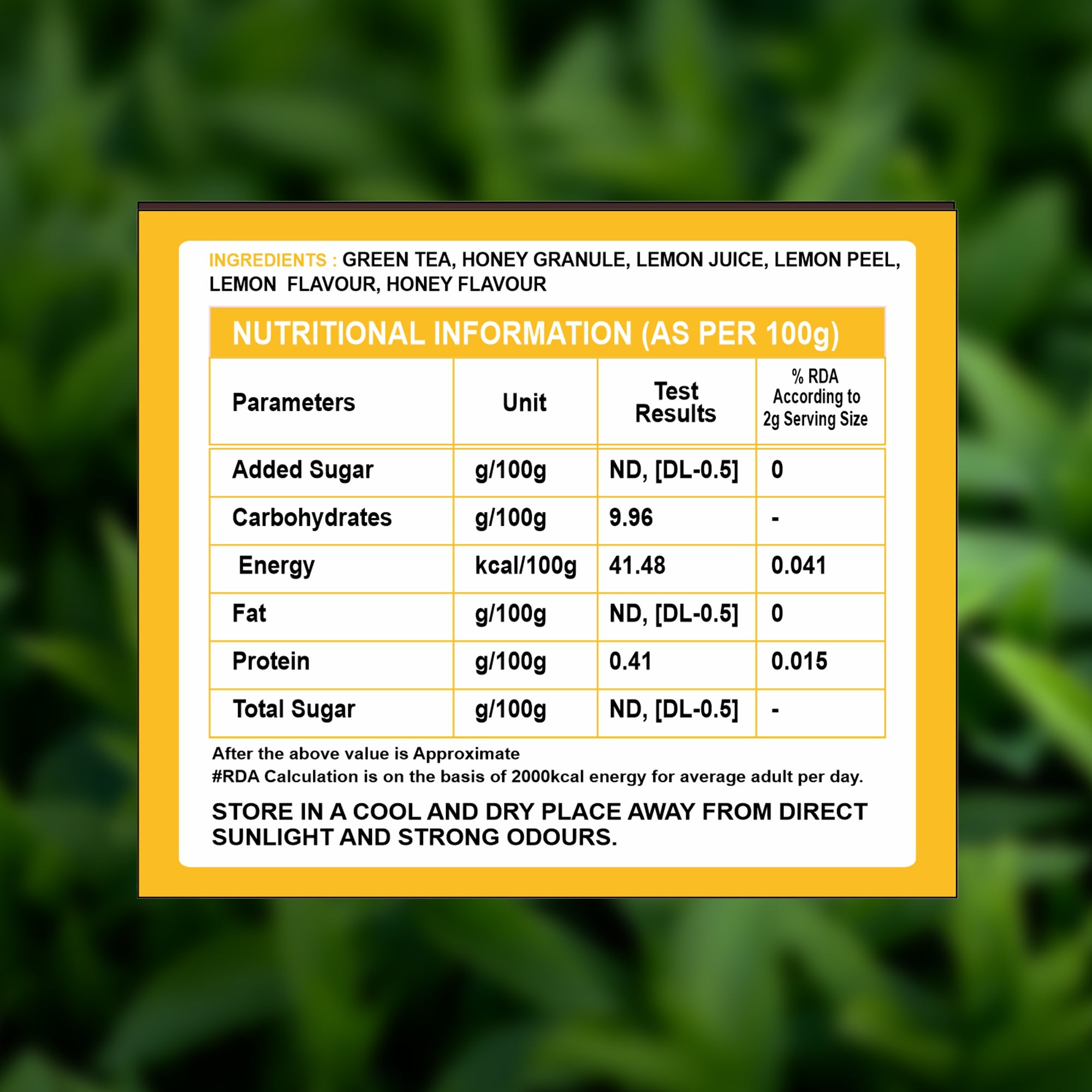 TVOY Honey Lemon Green Tea for Weight Loss | Real Honey Granule & Lemon Peel | 20 Biodegradable Pyramid Tea Bags | No Plastic
