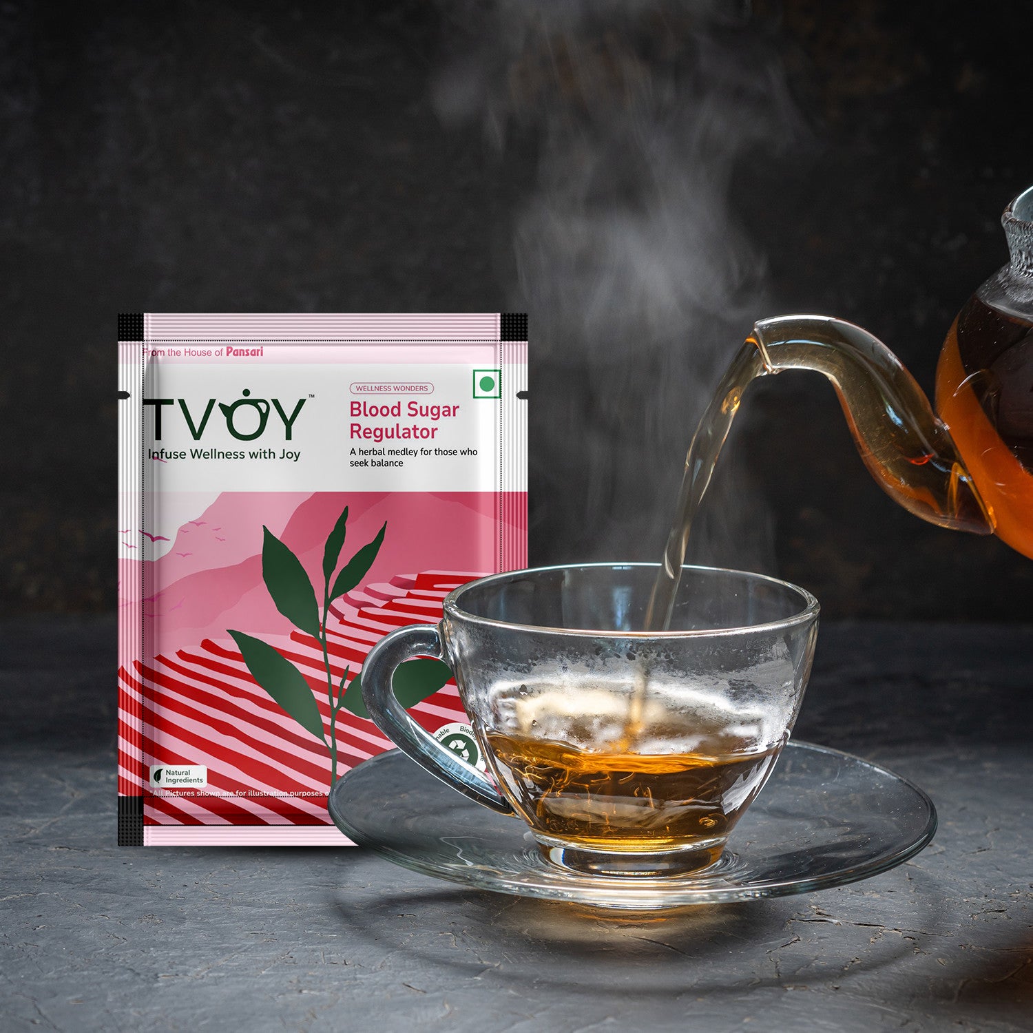 Tvoy Blood Sugar Regulator Green Tea | 20 Biodegradable Tea Bags