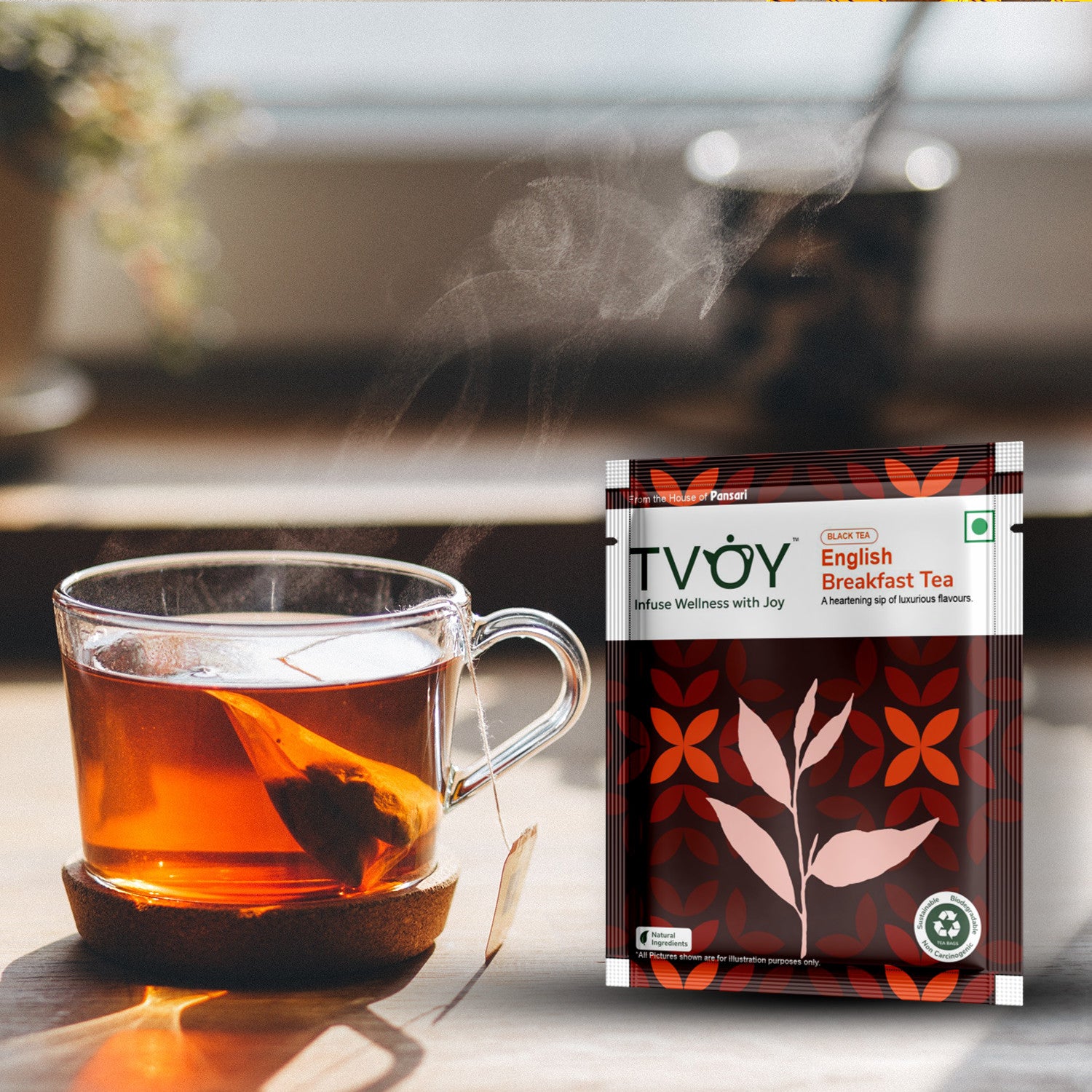 Tvoy English Breakfast Black Tea | 20 Biodegradable Tea Bags